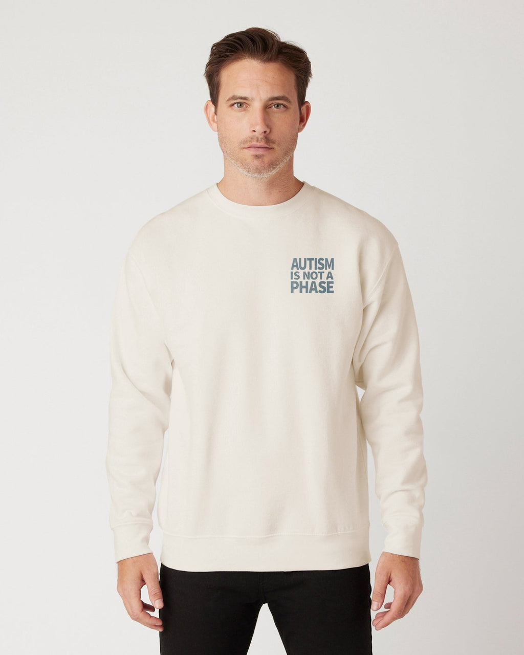 Autism Is Not a Phase - Premium Unisex Sweatshirt (Bone) - Little Jerk Society