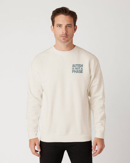 Autism Is Not a Phase - Premium Unisex Sweatshirt (Bone) - Little Jerk Society