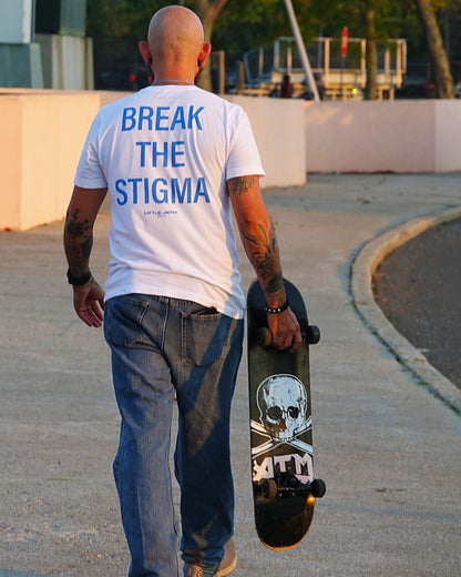 Break The Stigma - White Tee - Little Jerk Society