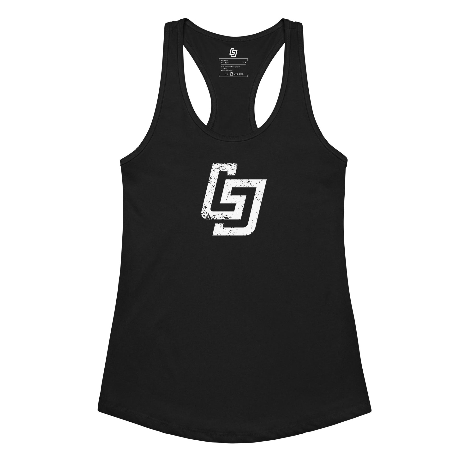 LJS Distressed Logo Racerback Tank - Little Jerk Society