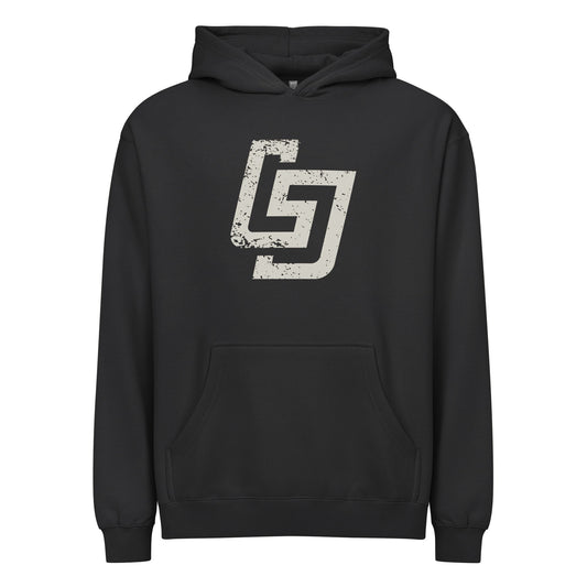 LJS Distressed Monogram Box Hoodie - Little Jerk Society