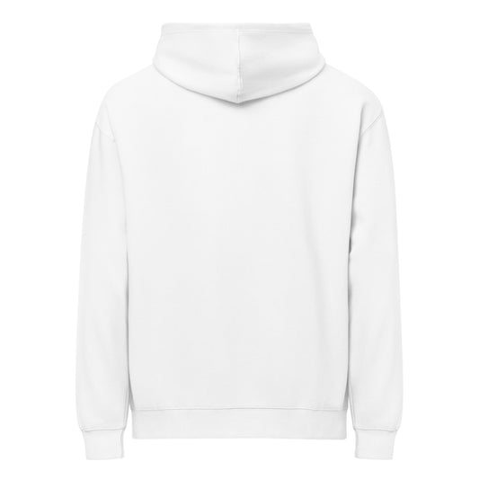 LJS Distressed Monogram Box Hoodie (White) - Little Jerk Society