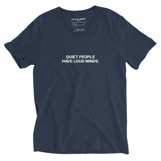 Loud Minds Unisex V - Neck Tee - Little Jerk Society
